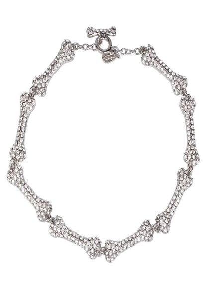 

the queen mother ins net celebrity same style european and american punk full diamond bone t buckle necklace spot explosion7459276, Silver