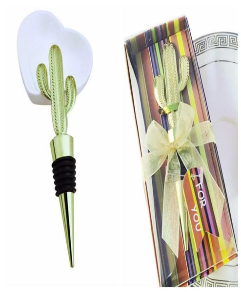 

20pcs gold wedding celebration gift of cactus wine bottle ser favors for bridal shower party favors and party decorations7367611, Black