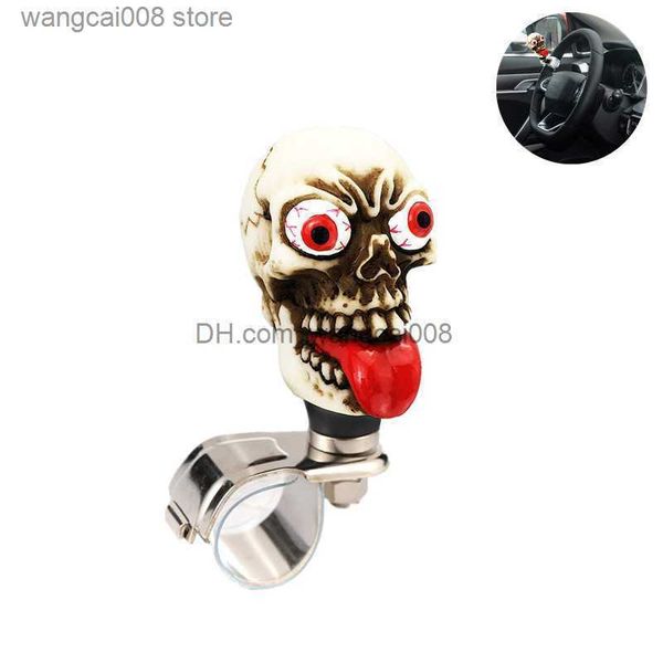 

interior decorations skull head steering wheel suicide spinner car turning grip handle assist knob fun grimace style fit most vehicles t2307