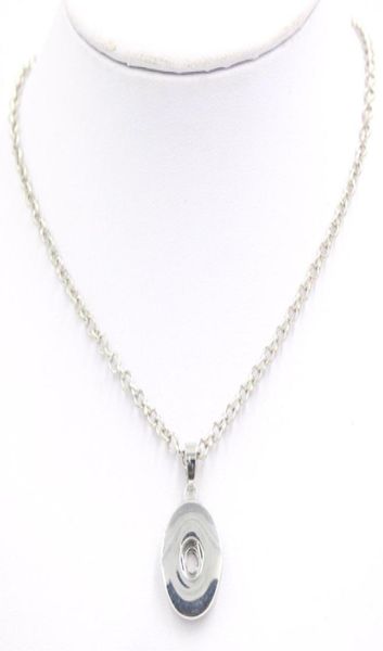 

whole diy snap jewelry metal chain with 18mm snap pendant necklace snaps necklace for snap jewelry1101388, Silver