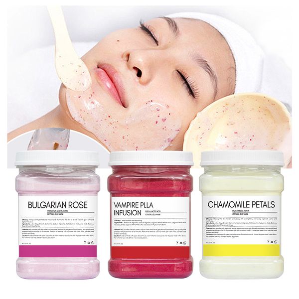 

korean multi color cosmetic hyaluronic moisturizing whitening skin care hydro collagen crystal facial powder jelly face mask