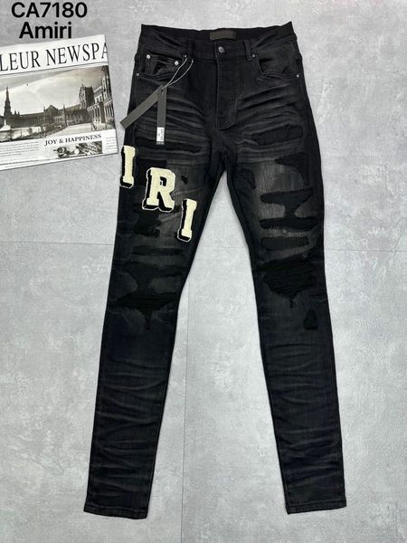 

hm1200556 purple mens jeans distressed motorcycle biker jean rock skinny slim ripped hole stripe fashionable snake embroidery denim pants, Blue