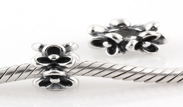 

authentic 925 sterling silver original bead fits charms bracelet clover flower pattern screw charm diy jewelry findings2211664