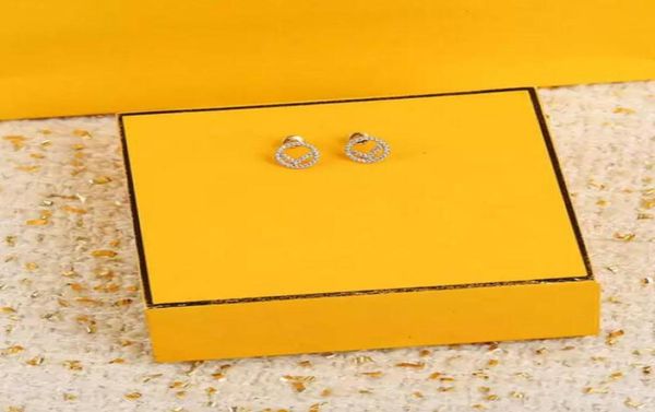 

classic hoops stud designers earring diamond earrings luxury designer jewelry women circle letter studs hoop mens4980727, Golden;silver