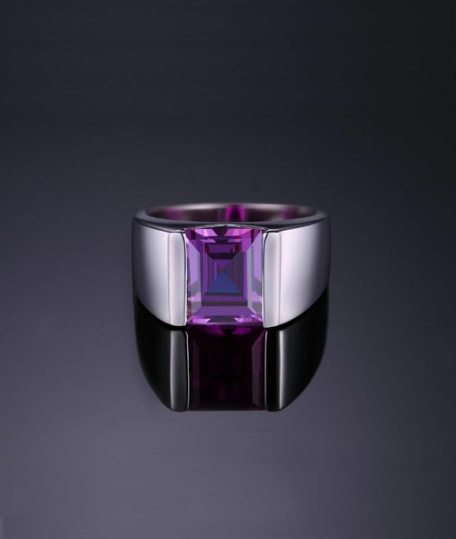 

rings men039s square 33ct created alexandrite sapphire 925 sterling sliver ring for men fine jerwelry fashion style8896519, Golden;silver