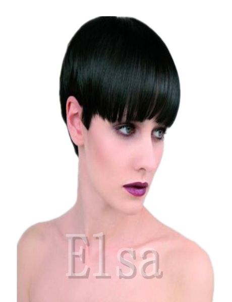 

african americanwigs real human hair pixie cut shortwig for black women adjustable size hairhuman short blackwigs5873158, Black;brown