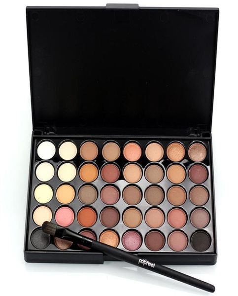 

professional 40 colors warm color pigments make up eye shadow glitter matte waterproof makeup eyeshadow nude palette with brush2820124