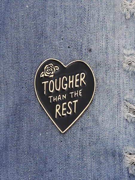 

fashion heart shaped brooches pins creative inspirational theme alloy brooches for girls gift jewelry button collar badges shirt p5561999, Gray
