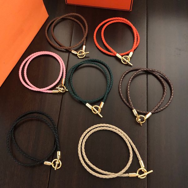 

designer jewelry three circles charm bracelets couple bracelet h hand rope black red pink blue many colors handstrap, Golden;silver