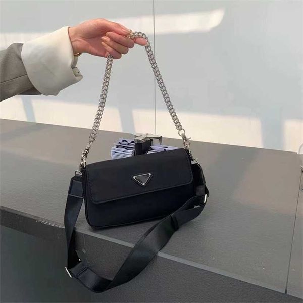 

28% off designer 2023 black new korean vintage handbag underarm nylon shoulder versatile small bag for women
