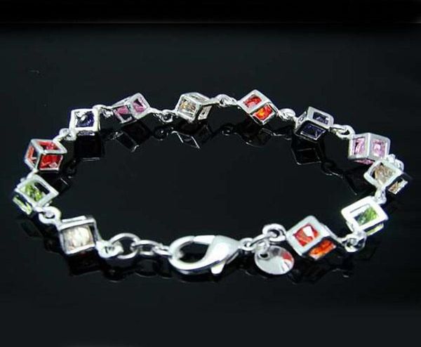 

whole retail lowest christmas gift 925 silver bracelet bangle b0235454597, Black