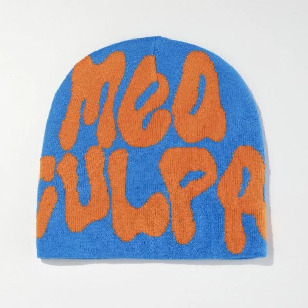 

2023 berets designer knitting beanies hat men women paragraph quality cap mea culpa y2k warm fashion hundred take cold for hats, Blue;gray
