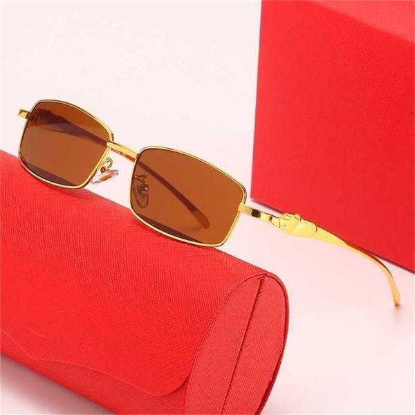 

40% off new leopard head full frame men's and women's square fashion optical frame sunglasseskajia new, White;black