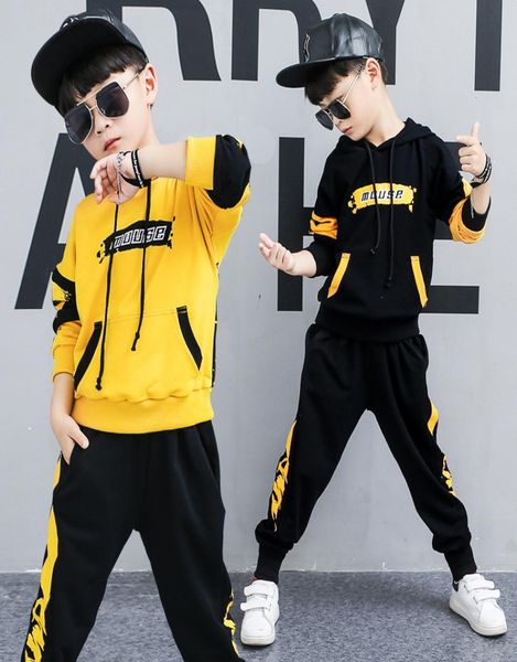 

2019 spring autumn kids clothes boys 3 4 5 6 7 8 9 10 11 12 years boys clothing set sports suit boys hooded jacket and pants j19074327773, White