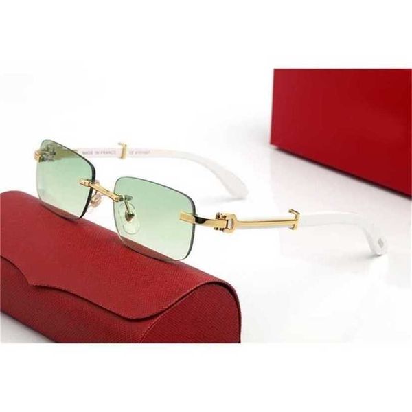 

sunglasses 2023 designer pawes new men's rimless glasses wood square men optical myopia clear spectacles frames 58777kajia new, White;black