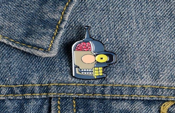 

cute small diy funny enamel brooches pins for women men christmas demin shirt decor brooch pin metal kawaii badge fashion jewelry7497296, Gray