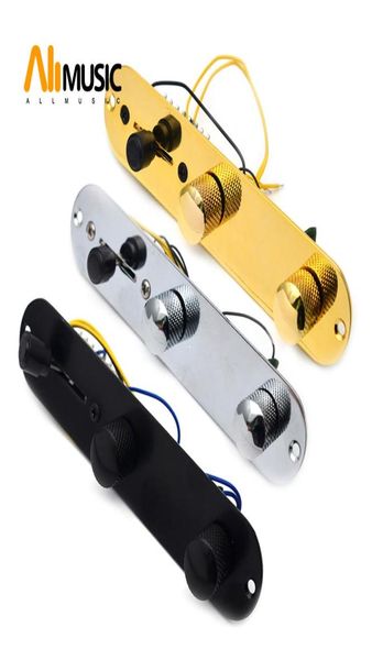 

chromegoldblack 3 way wired loaded prewired control plate harness switch knobs for tl tele telecaster guitar parts3866326
