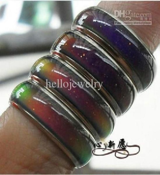 

whloe 100pcs mix size mood ring changes color to your temperature reveal your inner emotion fashion jewelry 84859843430568, Silver