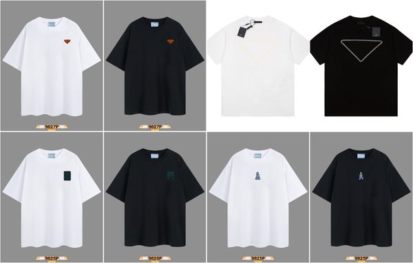 

designer t shirt short-sleeved fashion men and women short t-shirt couple models cotton luxury men hip hop clothes pra 18, White;black