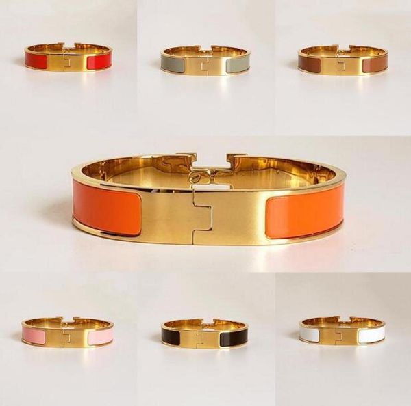 

fashion jewelry men and women bracelets classics orangedesigner design bangle stainless steel gold buckle5632469, Golden;silver