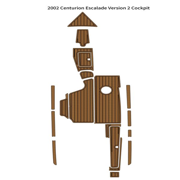 

2002 centurion escalade version 1 cockpit pad boat eva foam teak deck floor mat