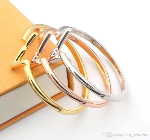 

designer bracelet gold bangle letter lightning charm simple fashion jewelry titanium steel men and women lovers friendship birthda3494855, Golden;silver