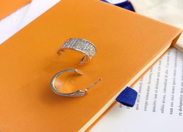 

charm fashion gold stud earring aretes for lady women party wedding lovers gift engagement jewelry for bride with box designer ear8830115, Golden