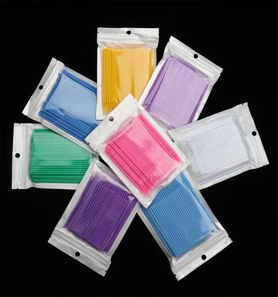 

makeup brushes 200 pcs disposable microbrush eyelash extension swab individual applicators mascara eyelashes micro3577650