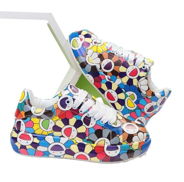 

shoes for women lace up women's vulcanize shoes autumn round toe mixed colors shoes ladies platform sneakers girls shoes 35-40, Black