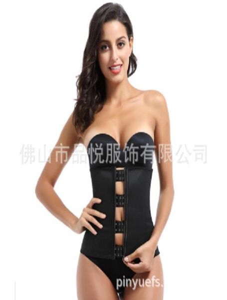 

women latex rubber waist trainer body shaper hook zipper bustiers waist cincher slimming shapewear girdle xs6xl4935910, Black;white
