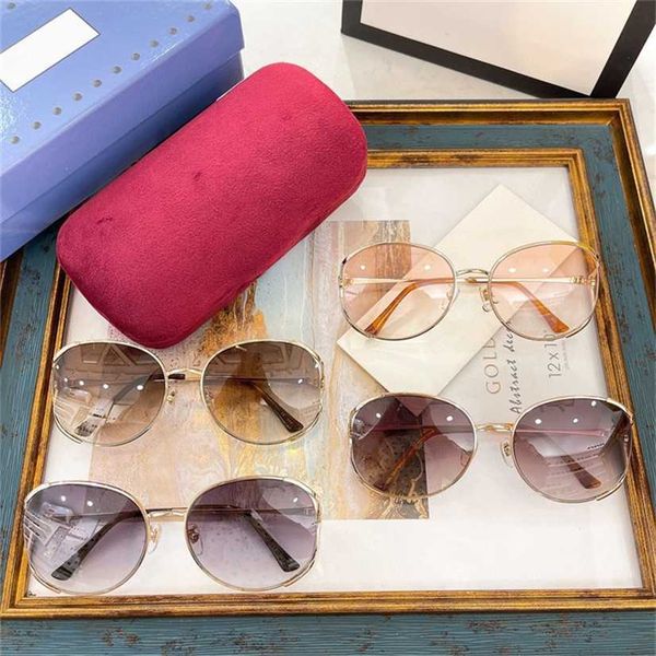 

sunglasses 2023 designer 2023 new family round frame fashion sunglasses female star net red ins sun glasses male gg0650, White;black