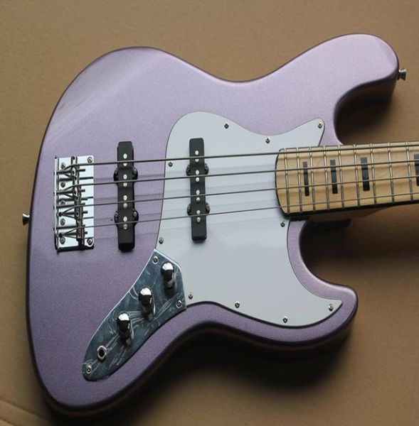 

factory custom metal purple 4string electric bass guitarchrome hardwaresmaple fingerboardwhite pickguardoffer customized5661979