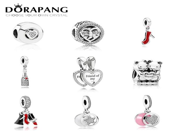 

dorapang lovely charms bead high heels pendant fit a early autumn series s925 sterling silver diy bracelet whole factory5992145, Black