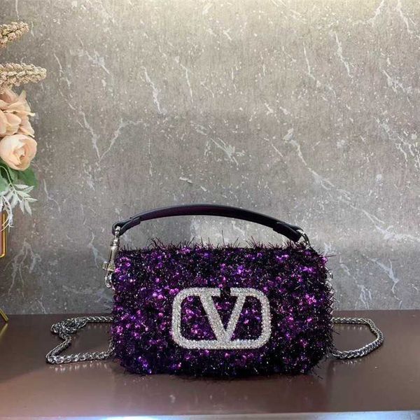 

valntin handbag designer embroidered bag crystal for mini woman bags 3d letter decoration buckle single shoulder handheld women's d9gj