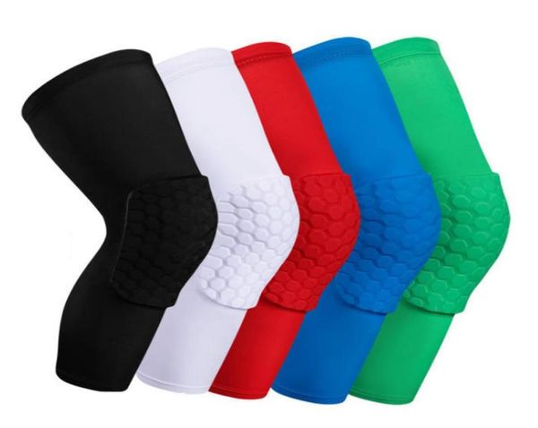 

long basketball knee pads for kids and safety antislip honeycomb football cycling kneecap protector kg6478678065, Black;gray