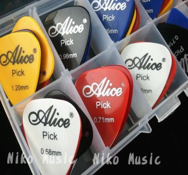 

alice 50pcs acoustic electric guitar picks plectrums1 plastic picks box case 6668900