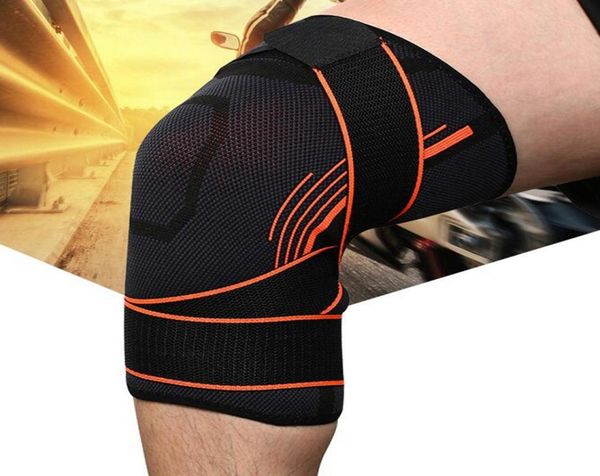 

professional knee pads outdoor sports safety breathable elastic brace gym training bandage pad sleeve sport protector6537792, Black;gray
