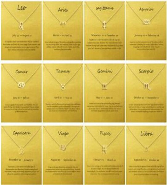 

dogeared necklace with card the zodiac sign gold plated leoariesvirgo pendant noble and delicate choker valentine day christmas 4099189, Silver