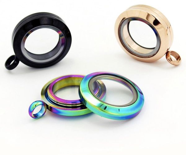 

20mm silvergoldrose gold glass floating locket pendants round 316l stainless steel cute screw memory lockets fit charms3317363, Silver