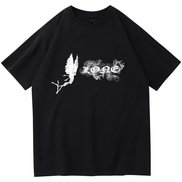 

vlone tshirt big v 2023 new men's / women's couples casual fashion trend high street loose hip-hop100% cotton printed round neck t, White;black