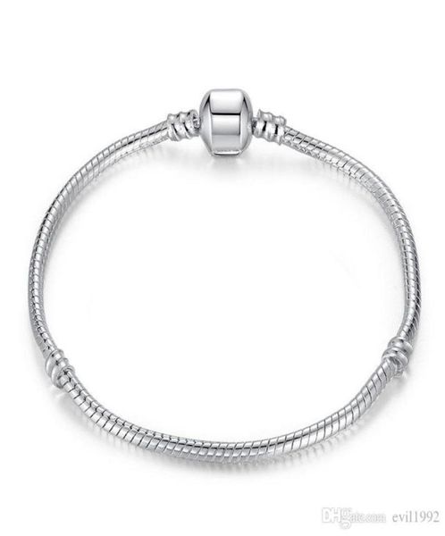 

1pcs drop shipping silver plated bracelets women chain charm beads for p beads bangle bracelet children gift b0017555393, Golden;silver