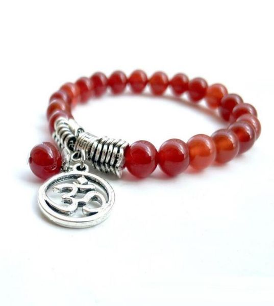 

red agate bracelets tiger039s eye stone beaded bracelet men039s women039s natural om charm bracelet for men fashion jewel9799743, Black