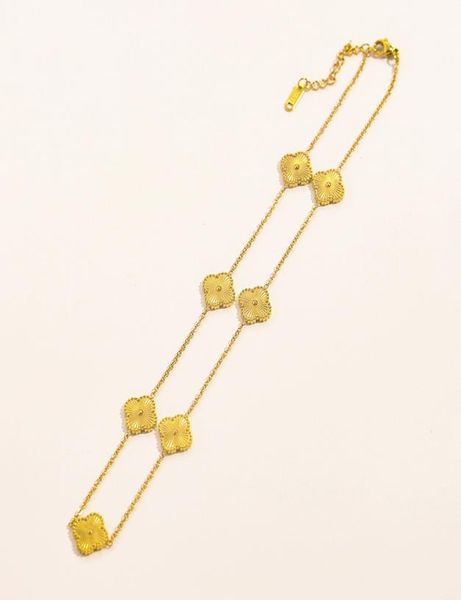 

lifelike clover pendant necklace flower charm bracelet stud earring jewelry set for women gift7080998, Silver