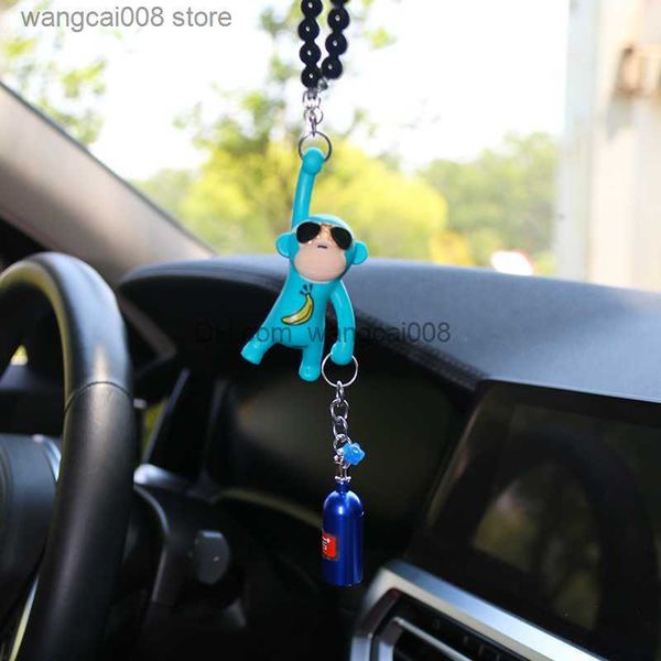 

interior decorations car pendant hanging monkey car interior ornaments decoration rear view mirror accessories for car ornament t230717