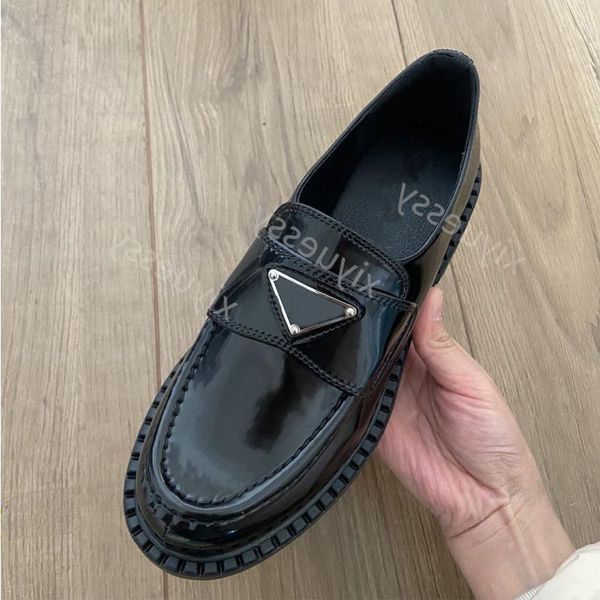 

dress fashion dress shoes mule shoes women wedding party quality leather high heel flat shoe business formal loafer social chunky with pknj, Black;gray