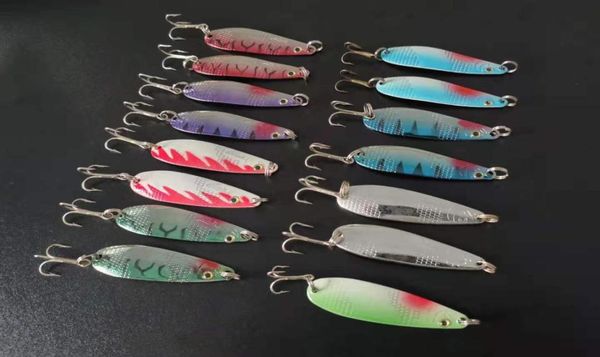 

whole 30 pclot fishing lures spoons kit crankbait spoon bass trout walleye 57g55cm8146789