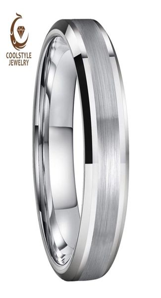 

8mm men women tungsten carbide ring wedding band with center brushed polished beveled comfort fit 2107014750780, Silver
