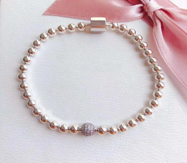 

s925 sterling silver bracelets for women beads chain with logo designer ladies gift fine jewelry bangle with original box8590478, Golden;silver