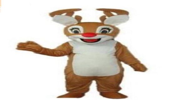 

2019 factory new reindeer mascot costume fancy dress02483818, Red;yellow