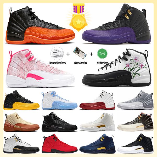 

12 12s basketball shoes brilliant orange cherry field purple michigan vlack taxi stealth eastside golf x muslin winterized game royal cny sn, Black